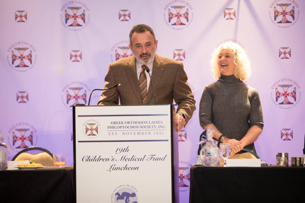 Philoptochos Children's Medical Fund Luncheon: speaker at the podium